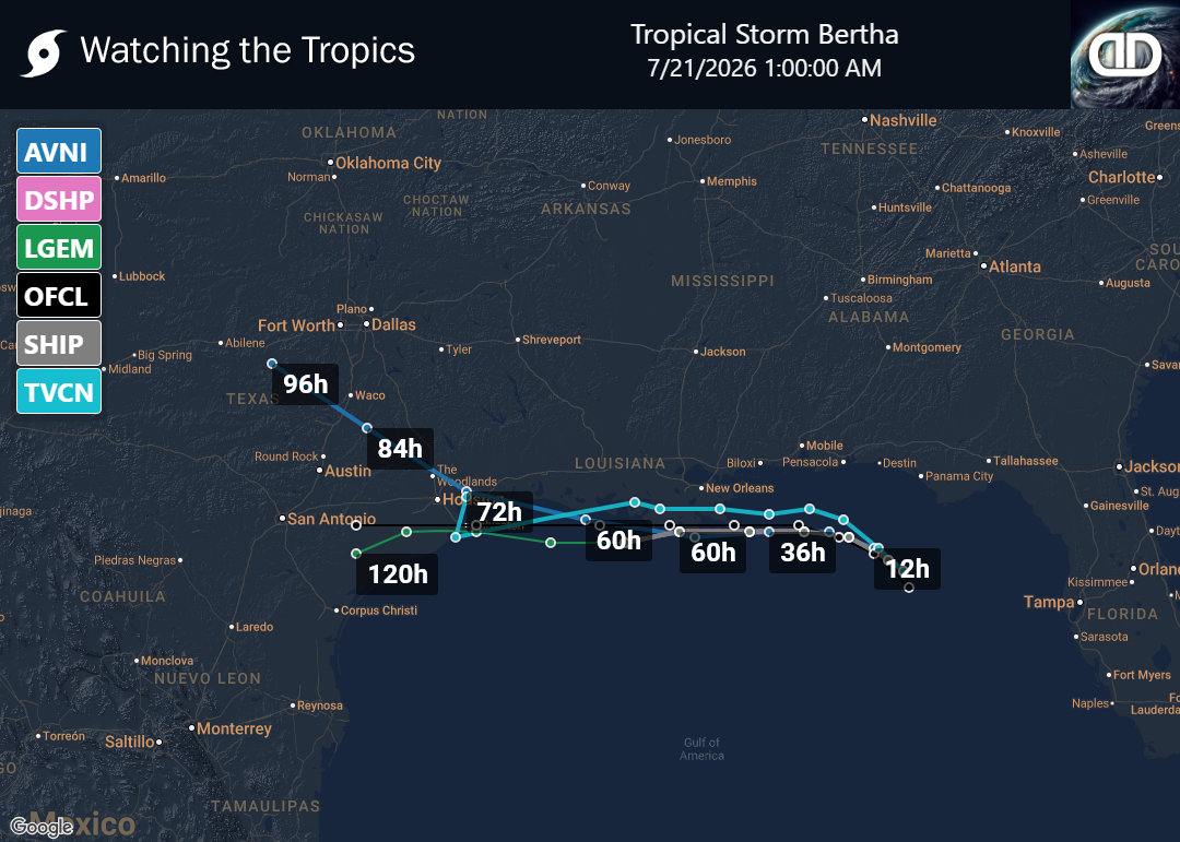 Storm Tropical Depression Two Spaghetti Models