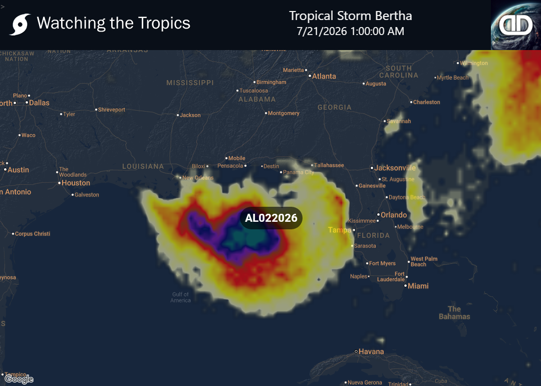 Storm Tropical Depression Two Thunderstorm Probability