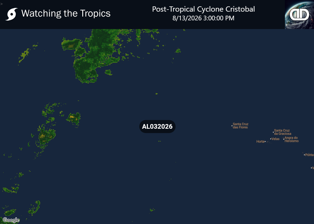 Storm Post-Tropical Cyclone Cristobal Precipitation