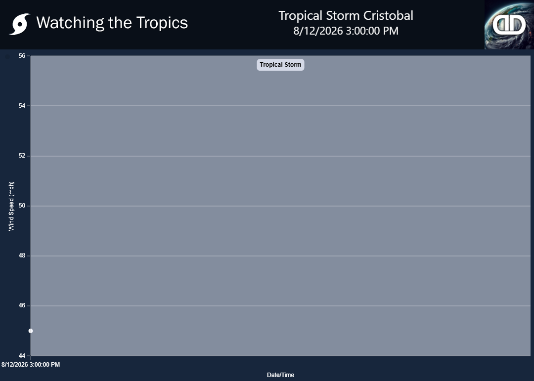 Storm Tropical Storm Cristobal wind speed history