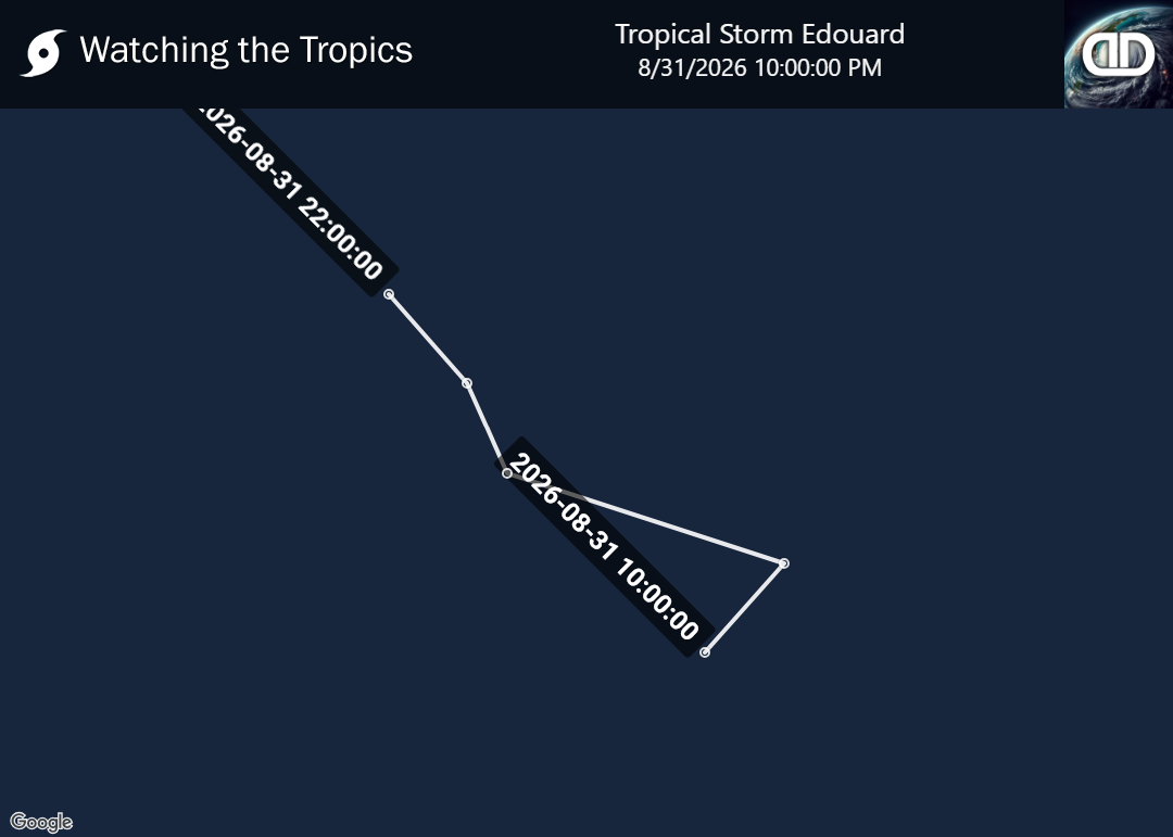 Storm Tropical Storm Edouard historical path