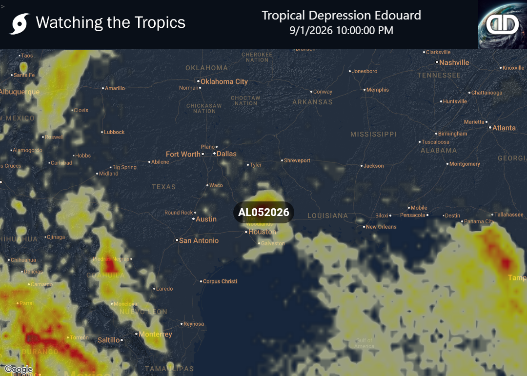 Storm Tropical Depression Edouard Thunderstorm Probability