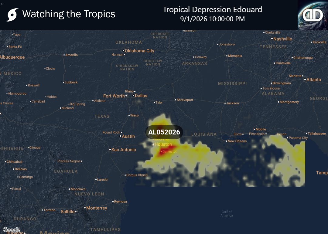 Storm Tropical Depression Edouard Thunderstorm Probability