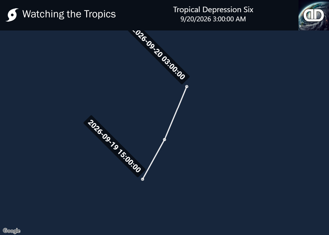 Storm Tropical Depression Six historical path