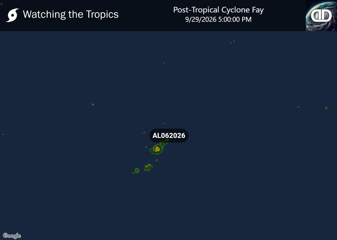 Storm Post-Tropical Cyclone Fay Precipitation