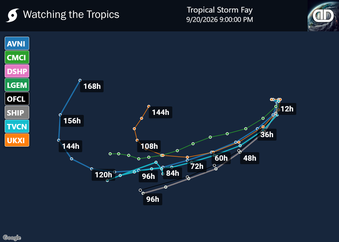 Storm Tropical Storm Fay Spaghetti Models
