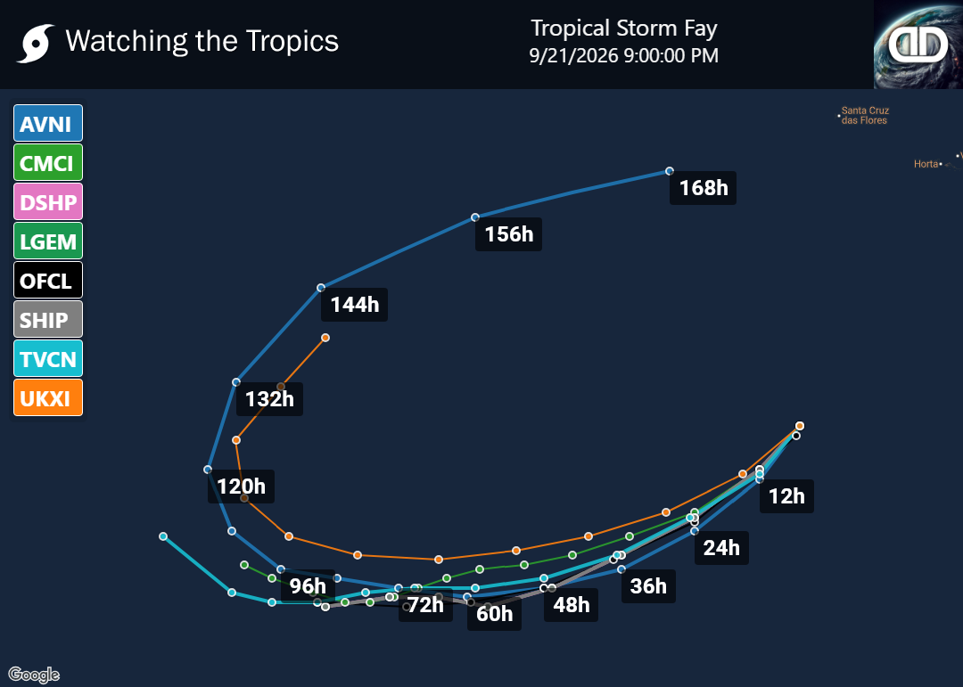 Storm Tropical Storm Fay Spaghetti Models
