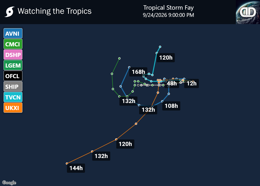 Storm Tropical Storm Fay Spaghetti Models