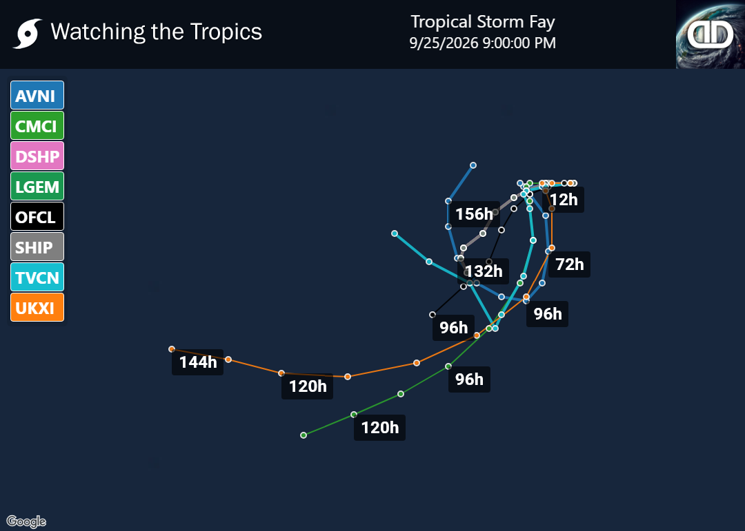Storm Tropical Storm Fay Spaghetti Models
