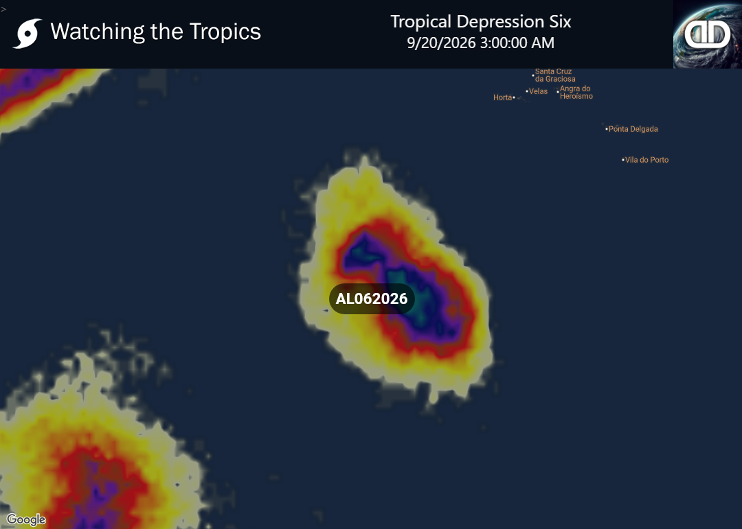Storm Tropical Depression Six Thunderstorm Probability