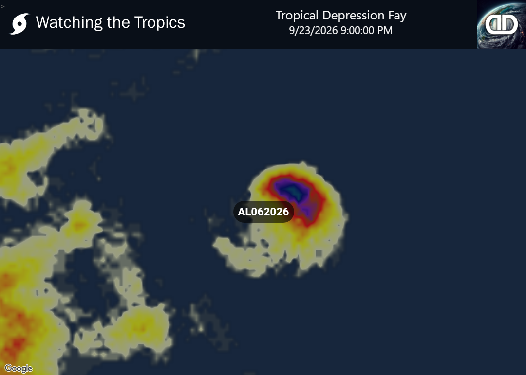 Storm Tropical Depression Fay Thunderstorm Probability