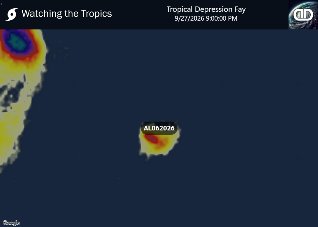 Storm Tropical Depression Fay Thunderstorm Probability