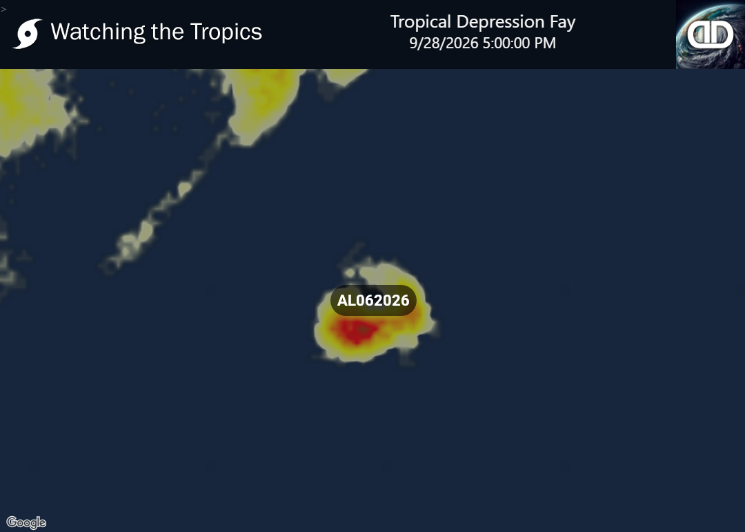 Storm Tropical Depression Fay Thunderstorm Probability