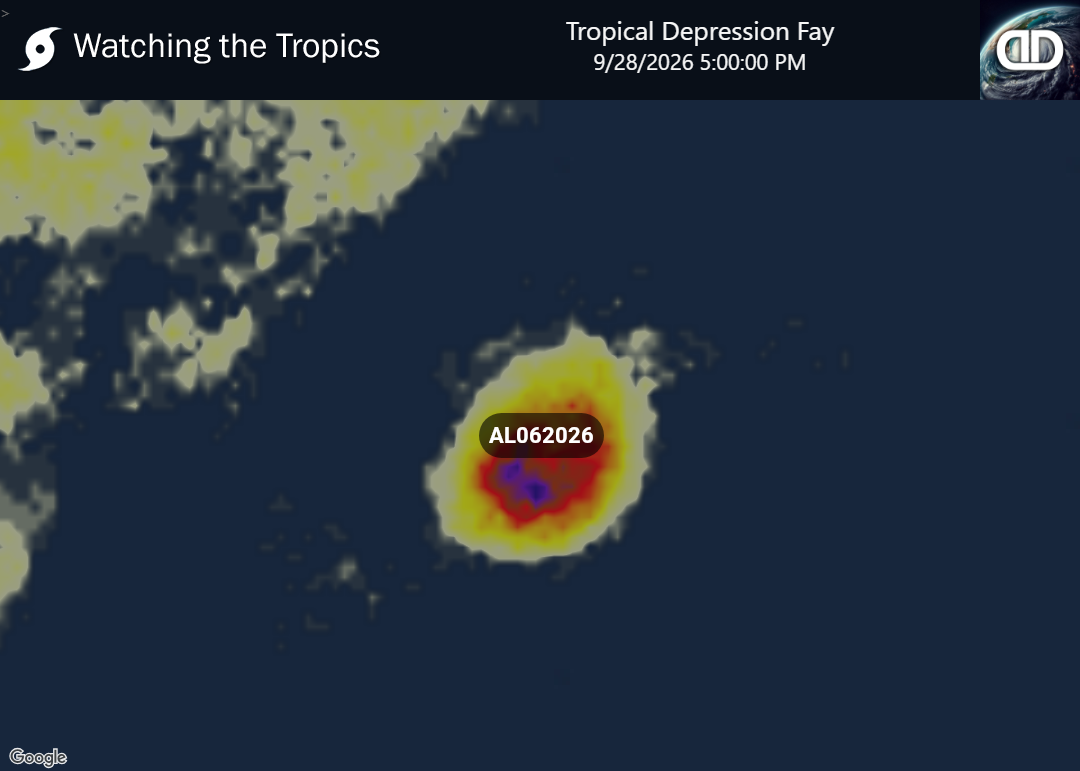 Storm Tropical Depression Fay Thunderstorm Probability