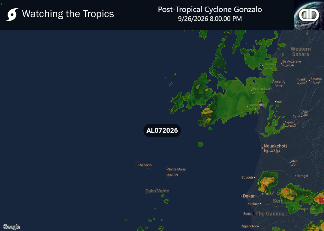 Storm Post-Tropical Cyclone Gonzalo Precipitation