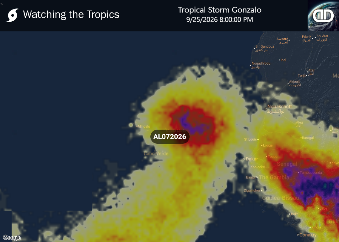 Storm Tropical Storm Gonzalo Thunderstorm Probability