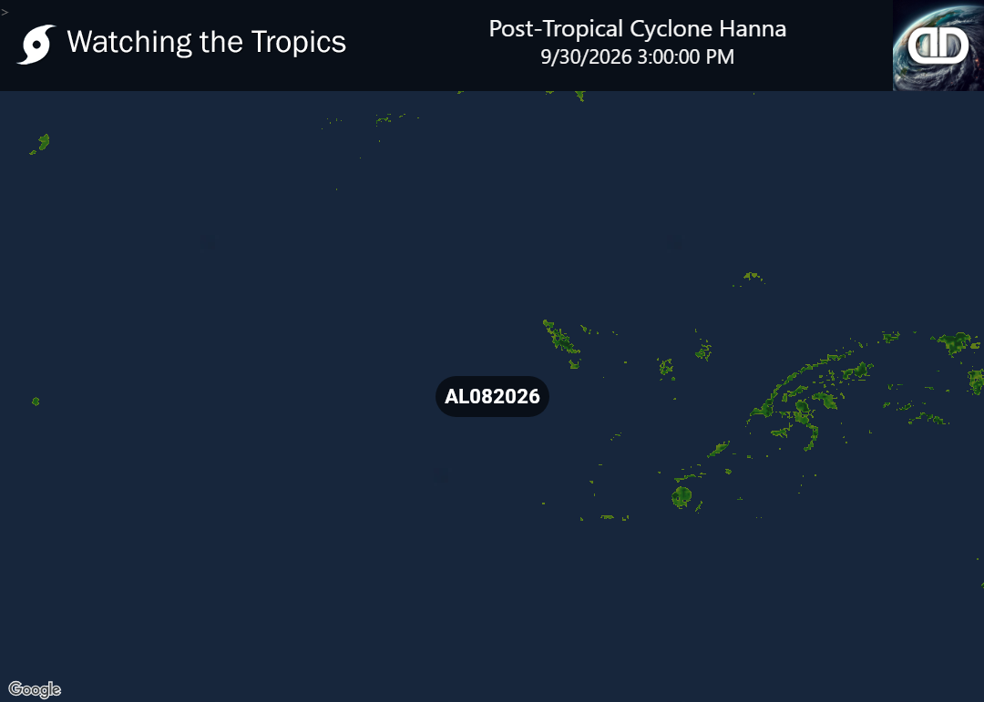 Storm Post-Tropical Cyclone Hanna Precipitation