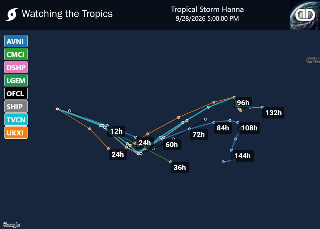 Storm Tropical Storm Hanna Spaghetti Models