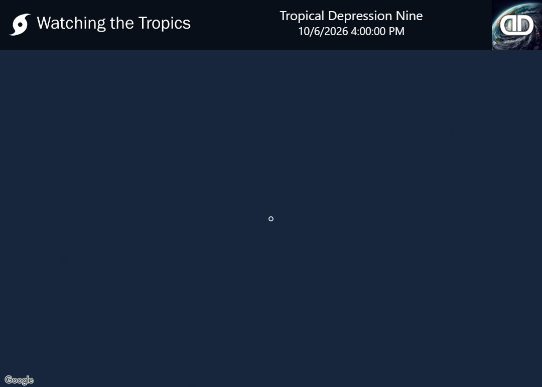 Storm Tropical Depression Nine historical path