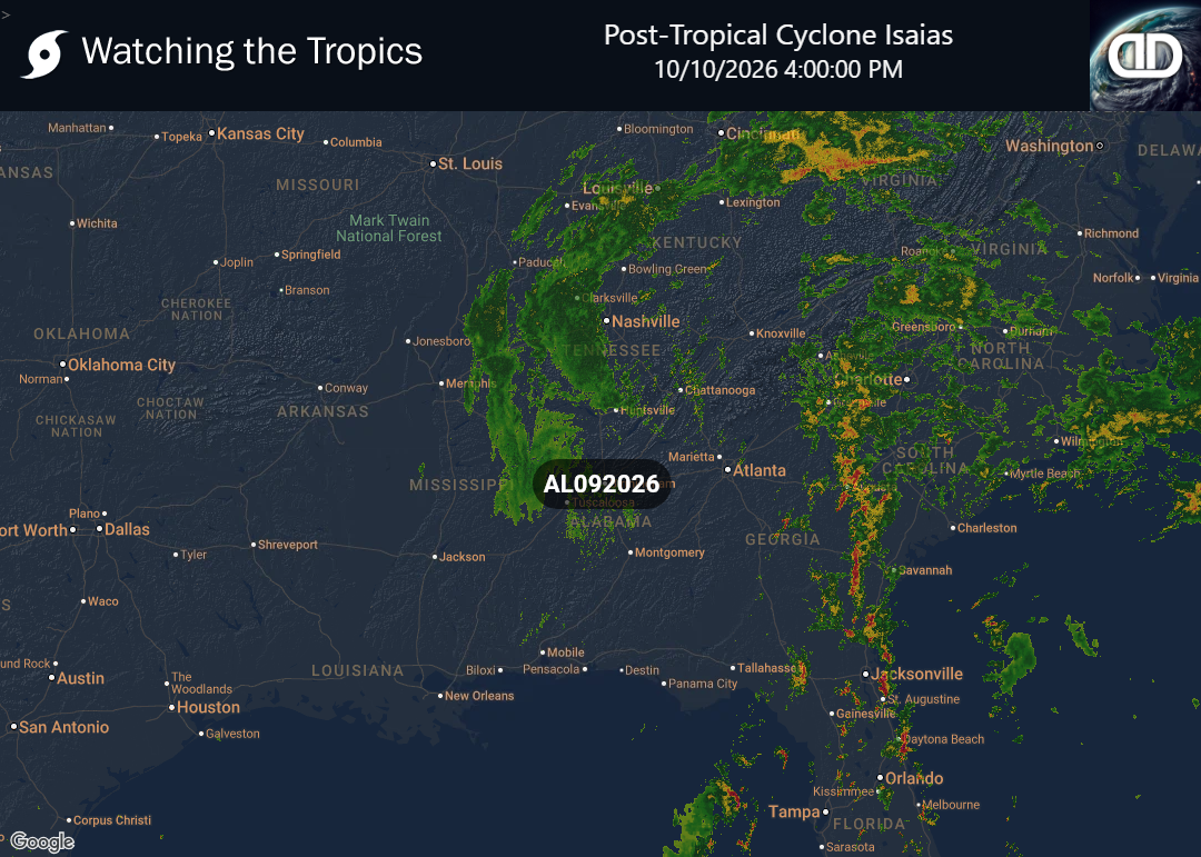 Storm Post-Tropical Cyclone Isaias Precipitation