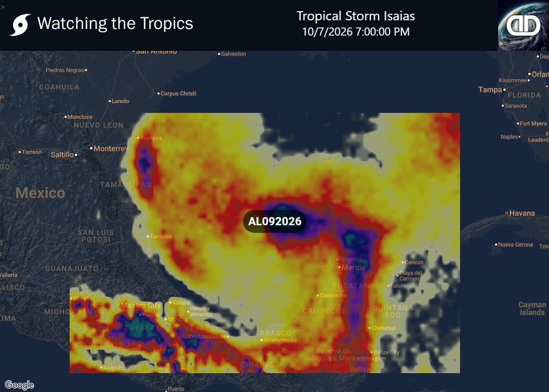 Storm Tropical Storm Isaias Thunderstorm Probability