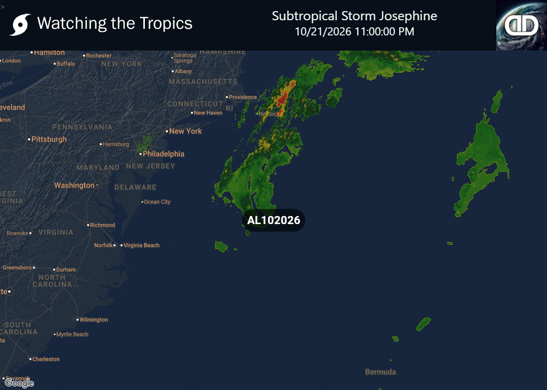 Storm Subtropical Storm Josephine Precipitation