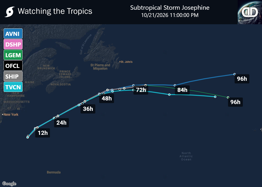 Storm Subtropical Storm Josephine Spaghetti Models
