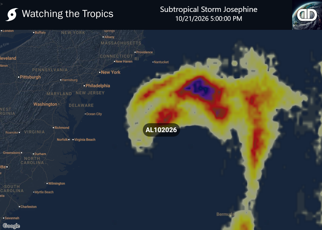 Storm Subtropical Storm Josephine Thunderstorm Probability