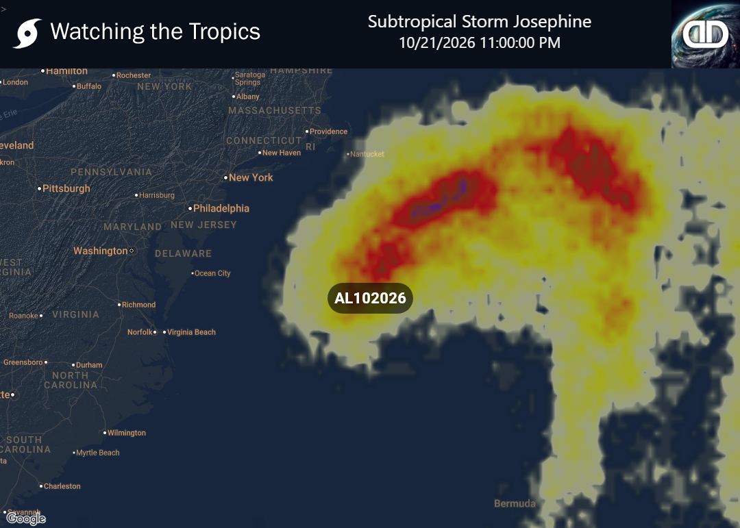 Storm Subtropical Storm Josephine Thunderstorm Probability