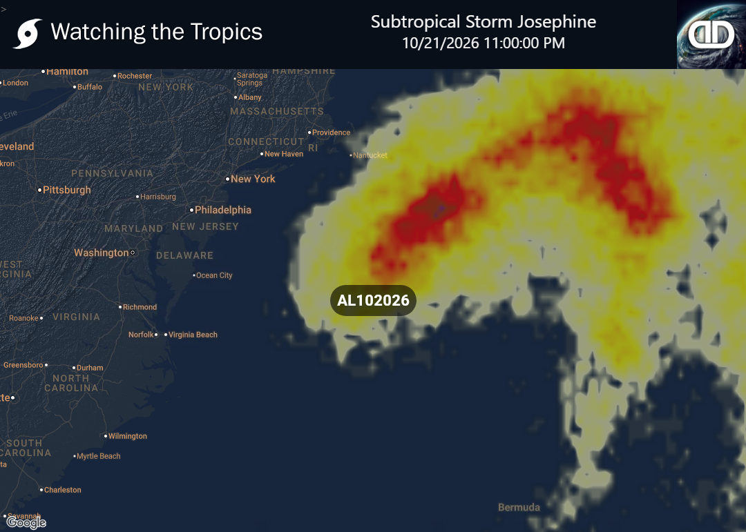 Storm Subtropical Storm Josephine Thunderstorm Probability