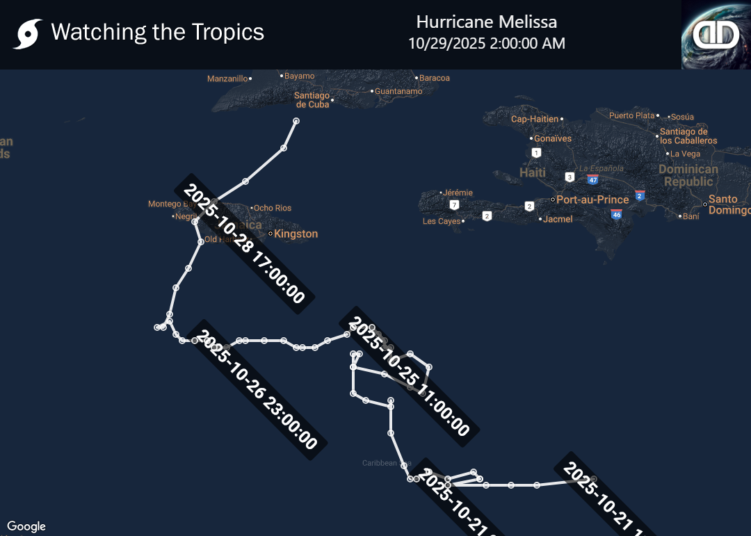 Storm Hurricane Melissa historical path Storm Hurricane Melissa historical path