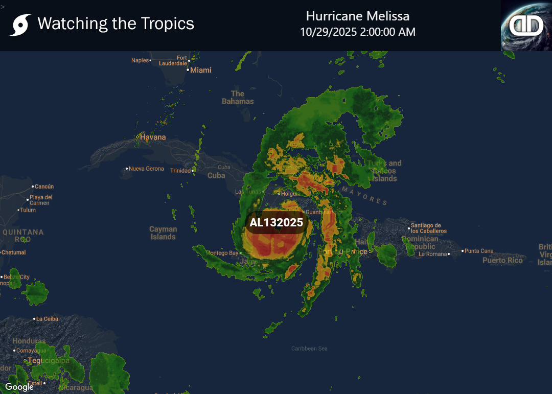 Storm Hurricane Melissa Precipitation Storm Hurricane Melissa Precipitation