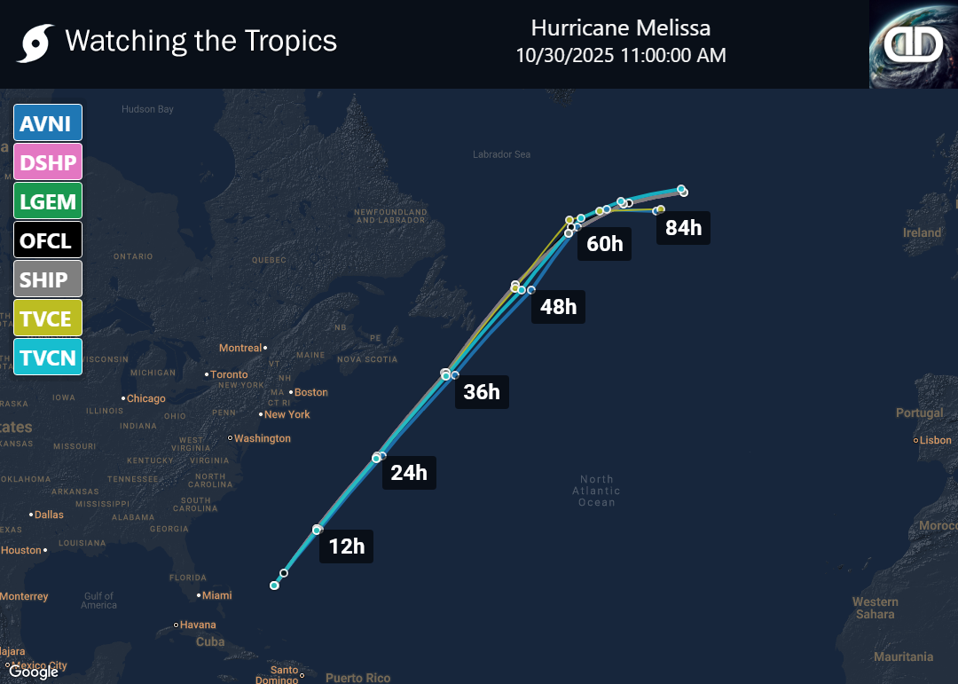 Storm Hurricane Melissa Spaghetti Models