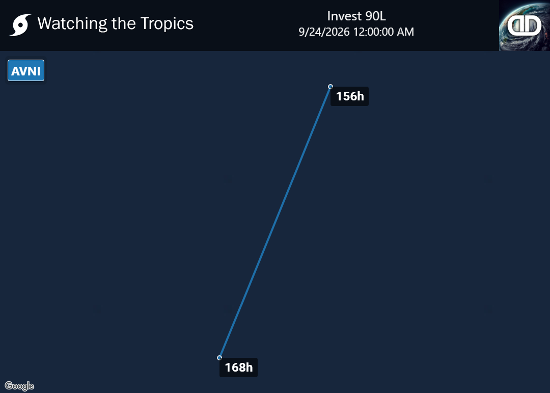 Storm Invest 90L Spaghetti Models