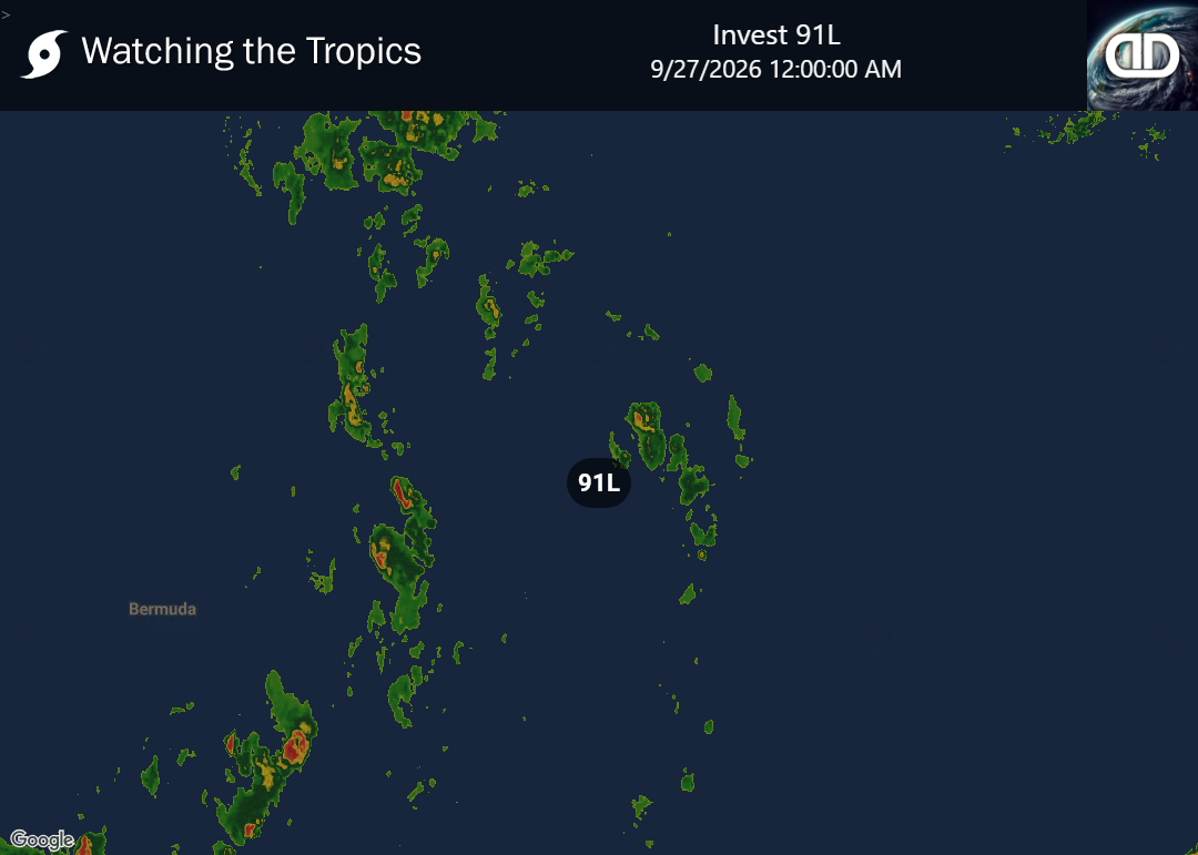 Storm Invest 91L Precipitation