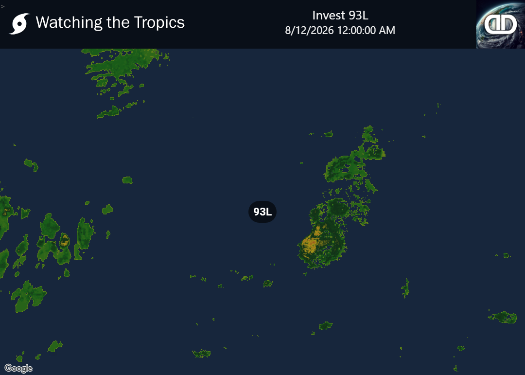Storm Invest 93L Precipitation