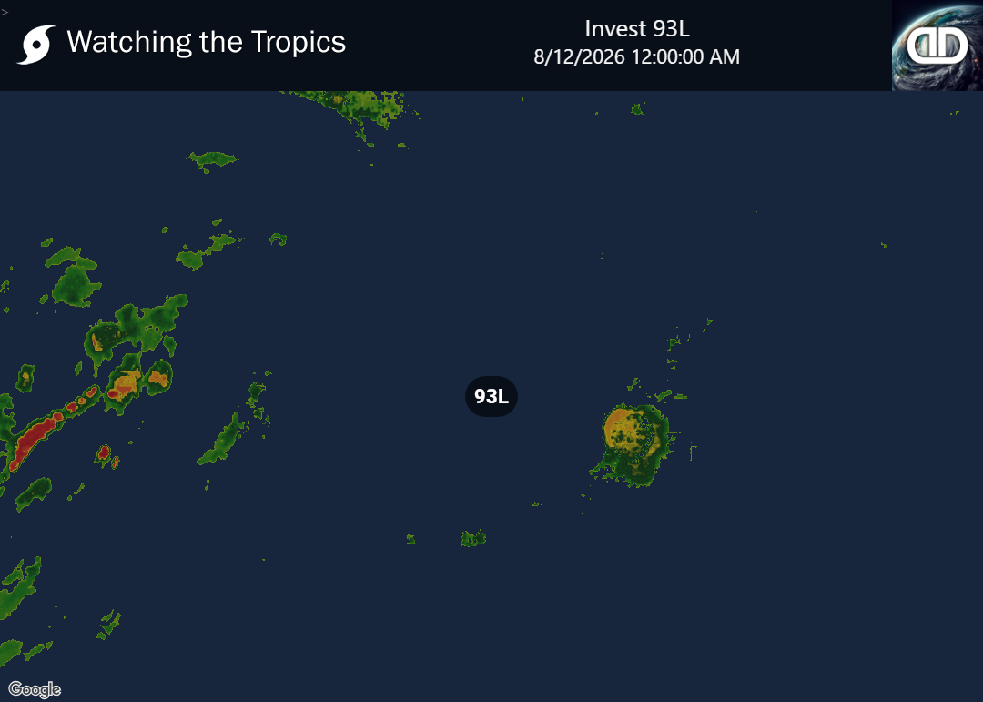 Storm Invest 93L Precipitation