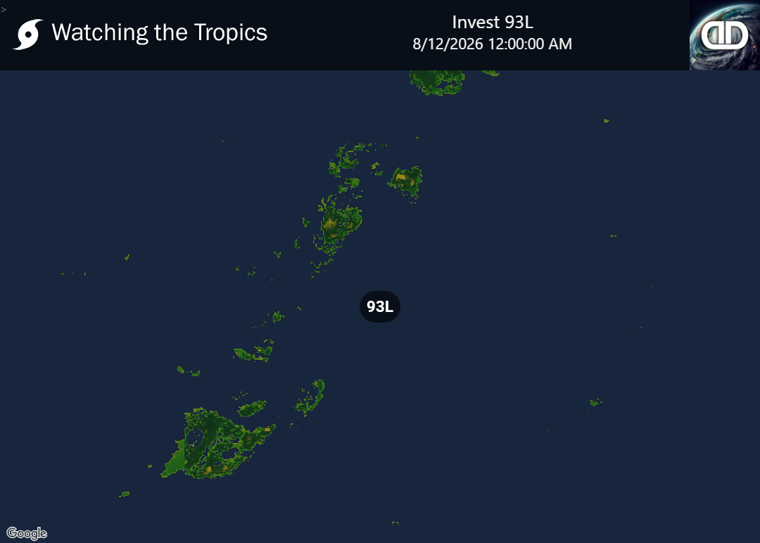 Storm Invest 93L Precipitation