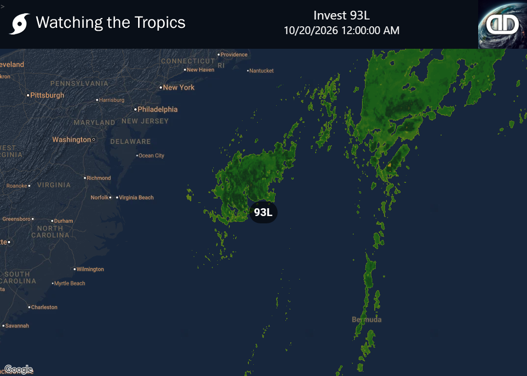 Storm Invest 93L Precipitation