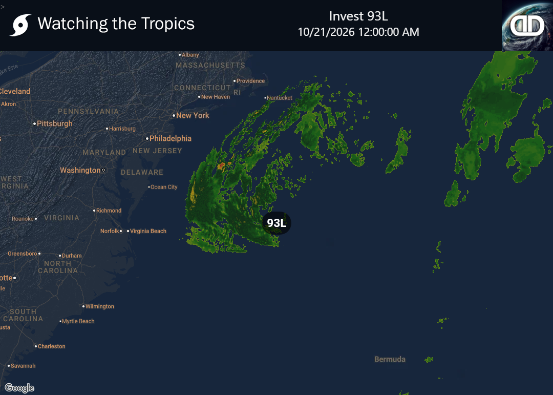 Storm Invest 93L Precipitation