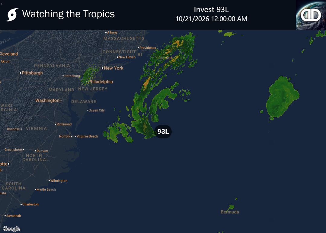 Storm Invest 93L Precipitation