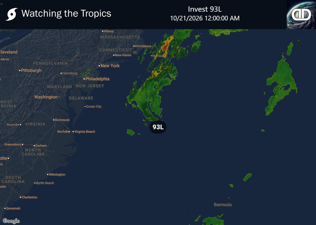 Storm Invest 93L Precipitation