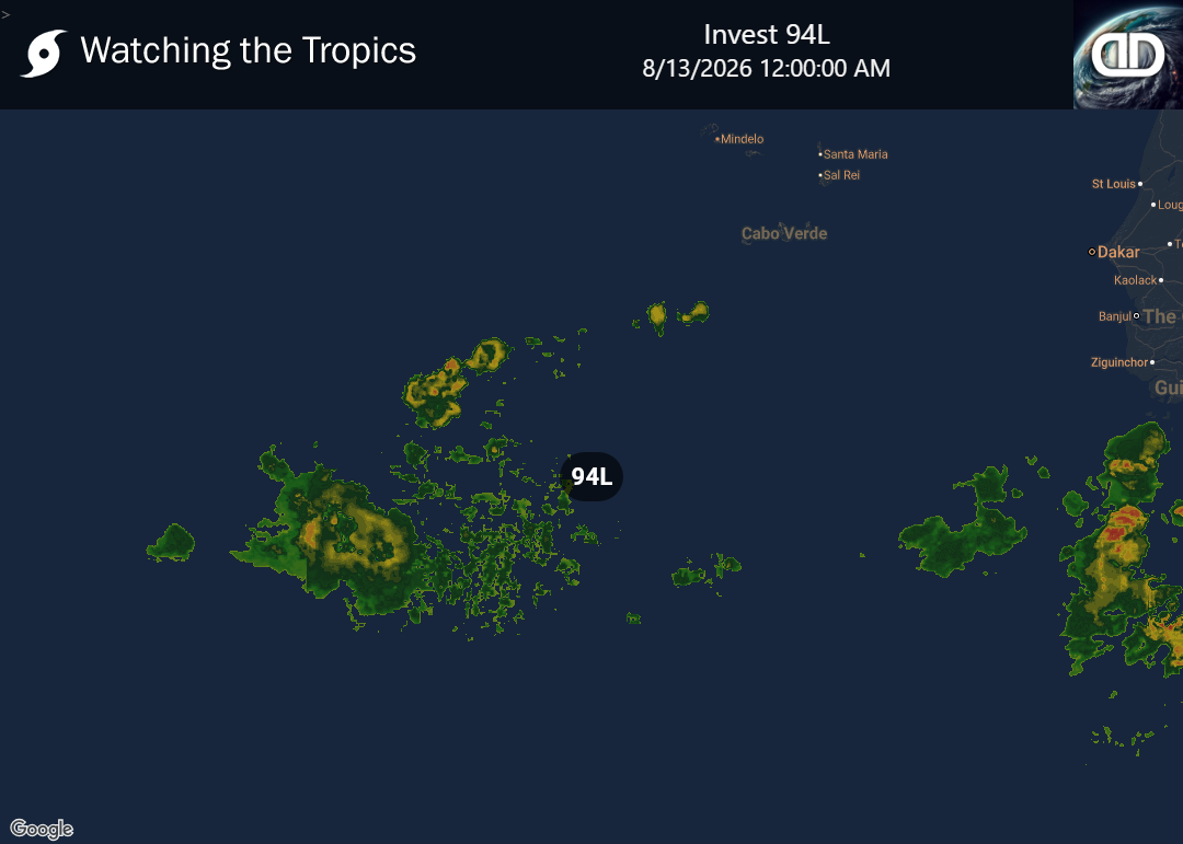 Storm Invest 94L Precipitation