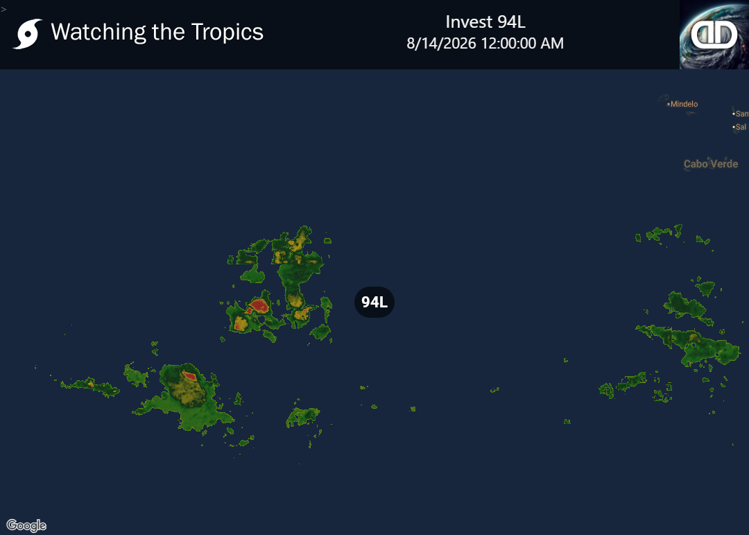 Storm Invest 94L Precipitation
