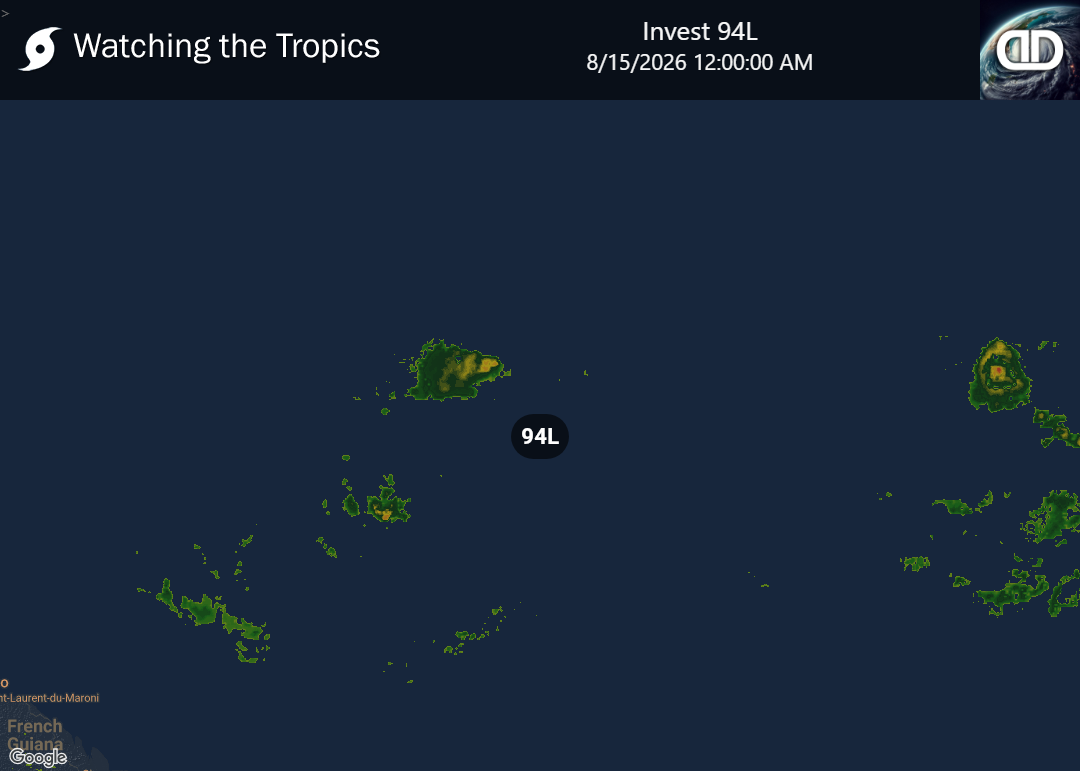 Storm Invest 94L Precipitation