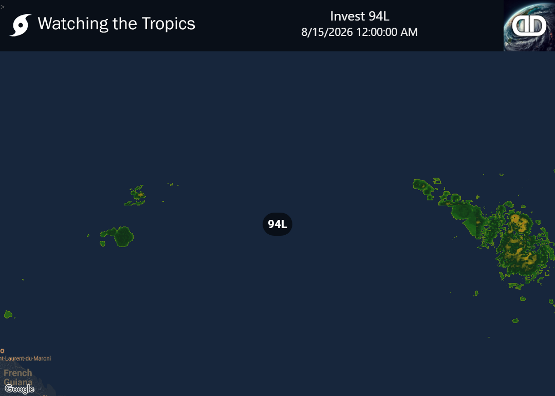 Storm Invest 94L Precipitation
