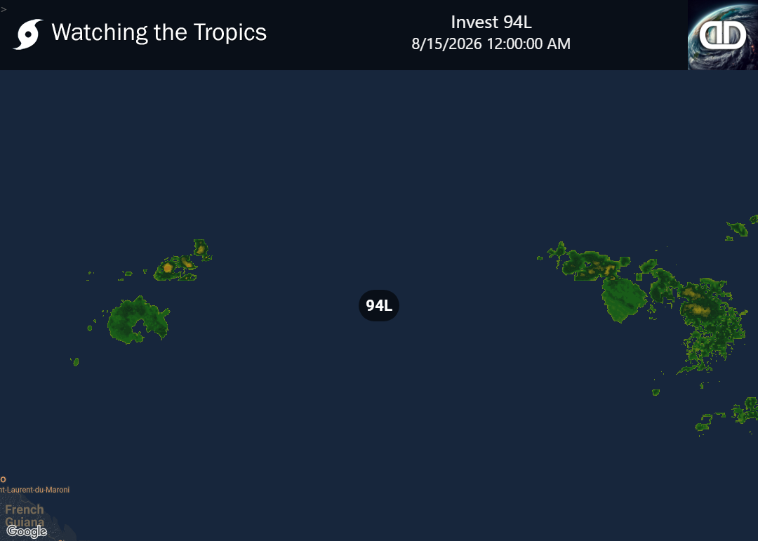 Storm Invest 94L Precipitation
