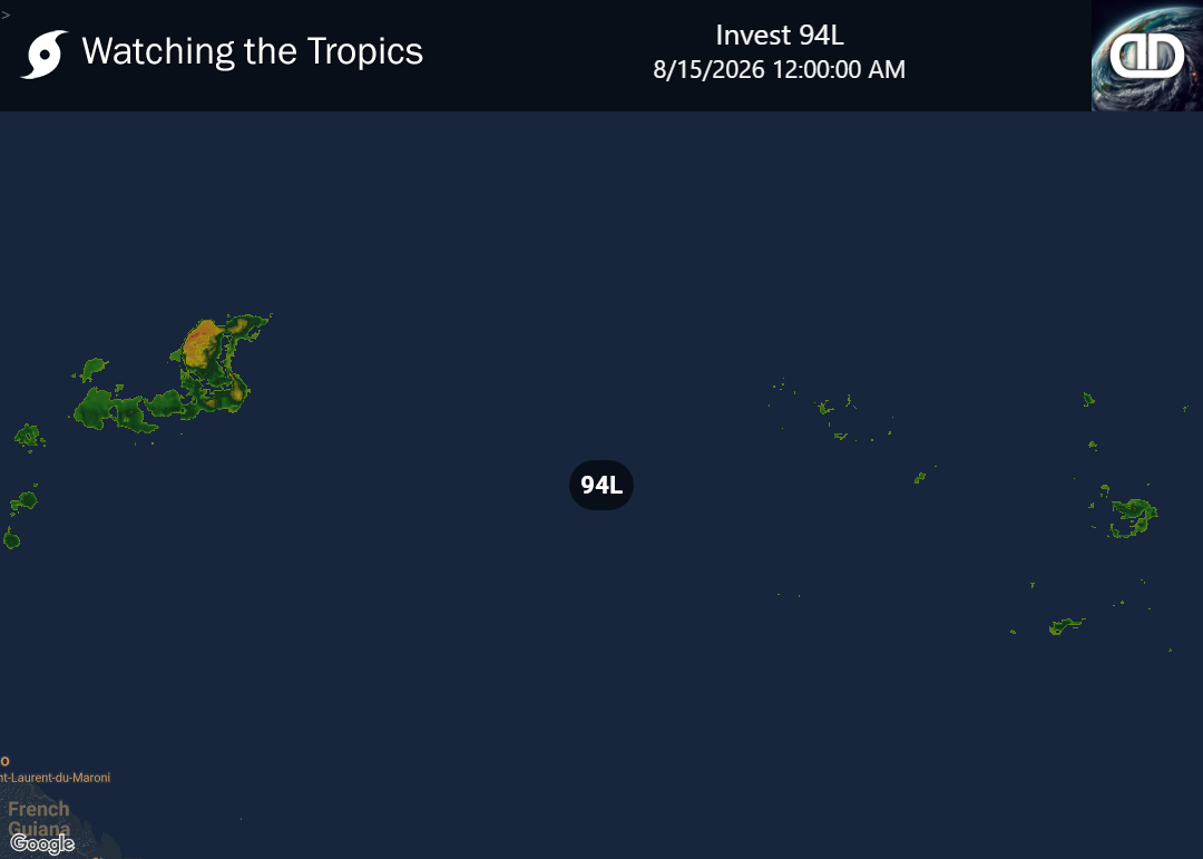Storm Invest 94L Precipitation