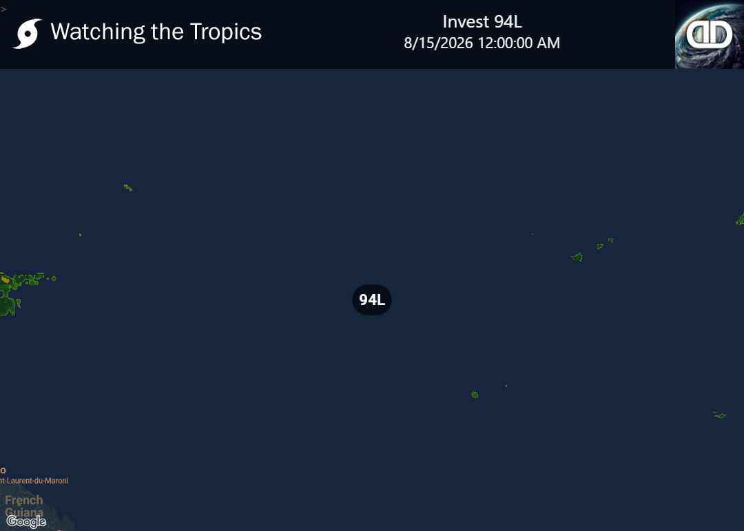 Storm Invest 94L Precipitation