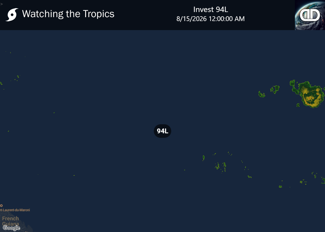 Storm Invest 94L Precipitation